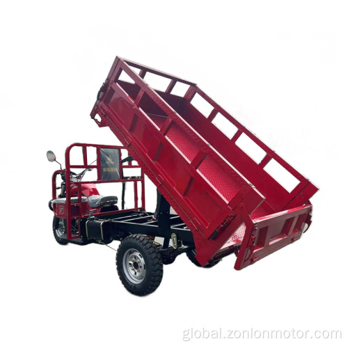 Self Dumping Tricycle Motorcycle A Tuktuk Tricycle using hydraulic system for unloading Factory